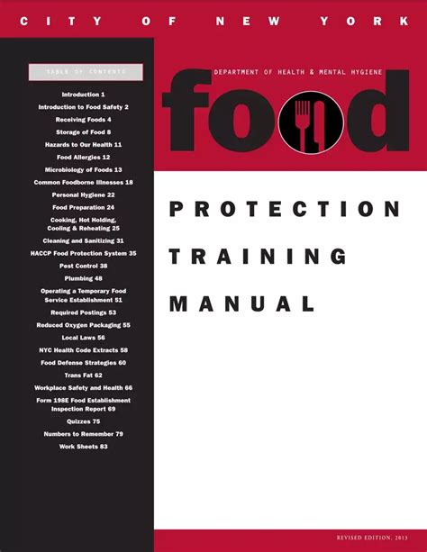 Food Protection Course Training Manual Urdu