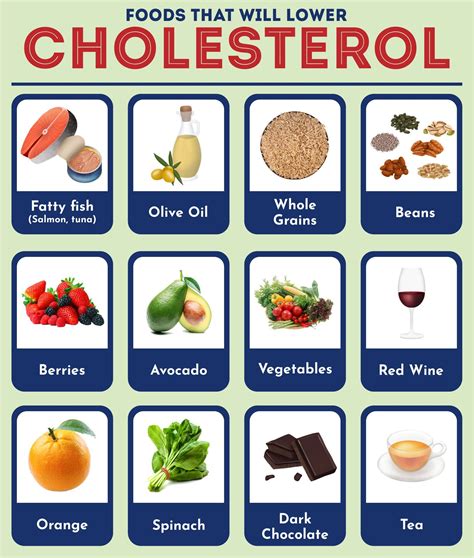 Foods Low In Cholesterol Chart
