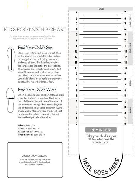 Foot Measure Printable