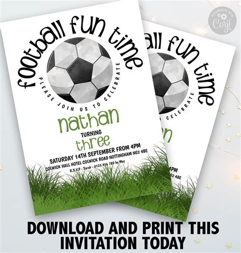 Football Birthday Invitations Templates Free
