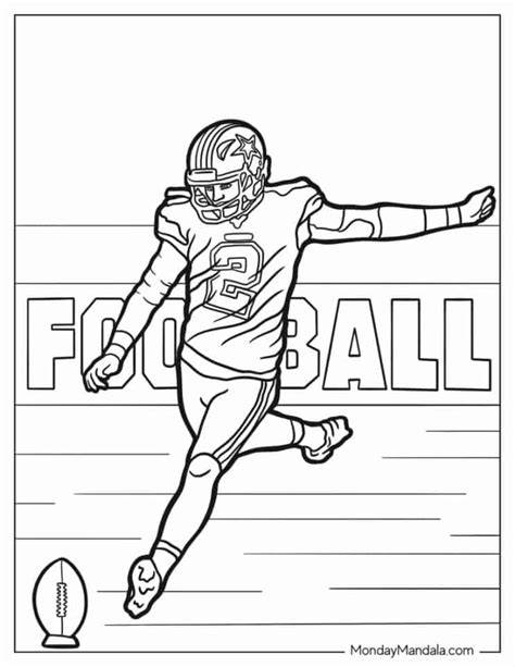 Football Player Coloring Sheet
