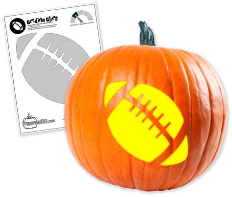 Football Pumpkin Template