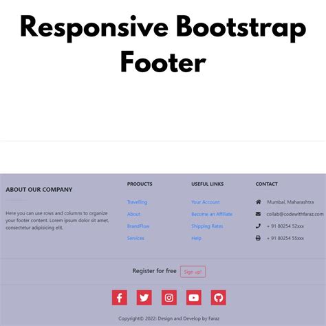 Footer Website Template