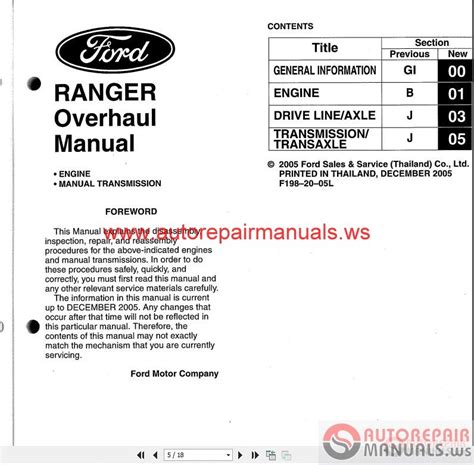 Ford 2010 Ranger Workshop Repair Service Manual 10102 Quality