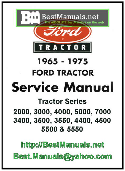 Ford 3500 Tractor Service Repair Shop Manual Workshop 1965 1975