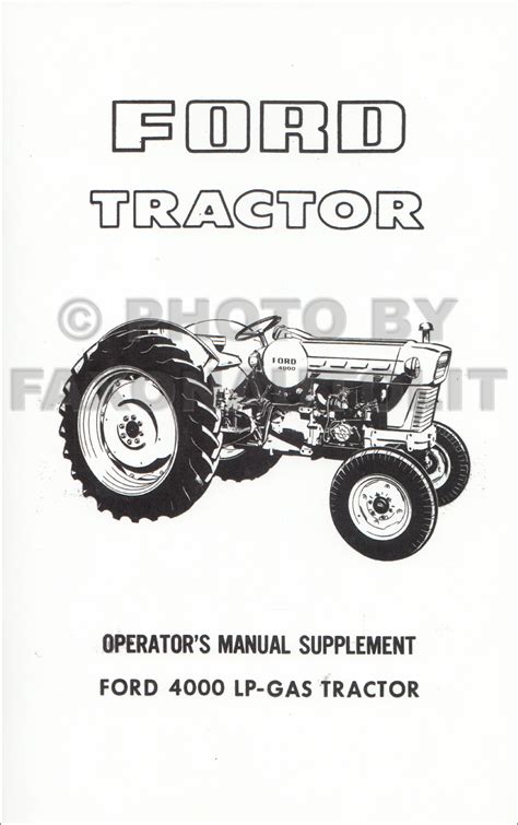 Ford 4000 Tractor 1965 1975 Workshop Repair Service Manual