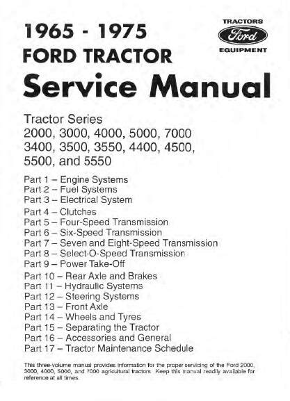 Ford 4500 Tractor 1965 1975 Workshop Repair Service Manual