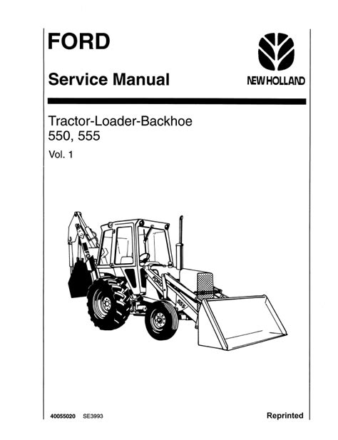 Ford 550 555 Loader Backhoe Tractor Service Repair Manual Download