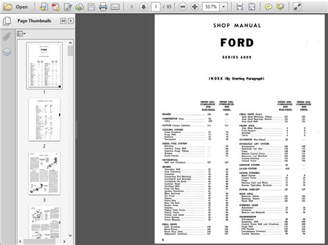 Ford 6000 Commander 6000 Tractor Service Repair Shop Manual Instant Download