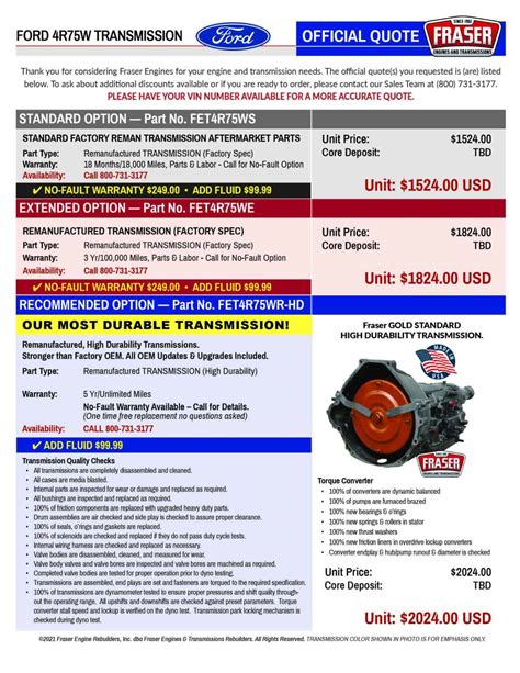 Ford Automatic Transmission 4r70w Workshop Service Manual