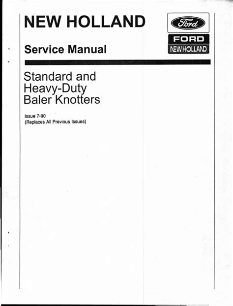 Ford Baler Knotter Repair Service Manual