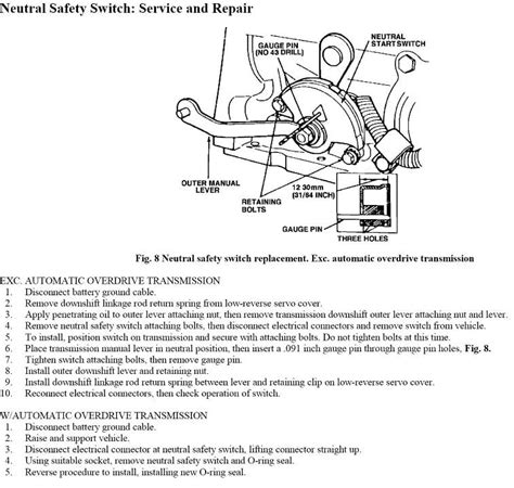 Ford F250 Neutral Safety Switch Wiring Diagram