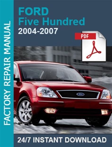 Ford Five Hundred 2005 2007 Workshop Service Repair Manual