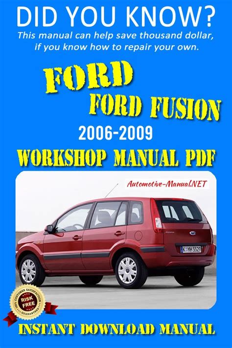 Ford Fusion 2006 2009 Workshop Service Repair Manual