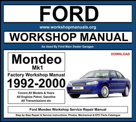 Ford Mondeo 1992 2000 Workshop Service Manual Repair