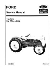 Ford New Holland 9n 2n 8n Tractor 1945 Repair Service Manual