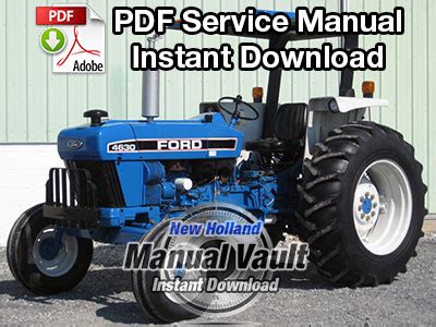 Ford New Holland Series 10 30 Tractor Service Shop Manual