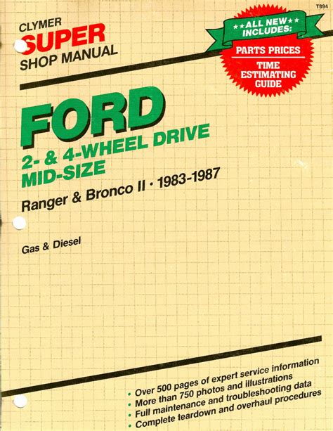 Ford Ranger Bronco 1983 1987 Service Repair Manual Downloa