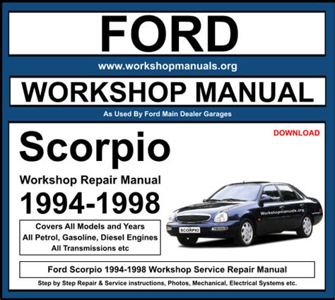 Ford Scorpio 1989 Workshop Service Repair Manual