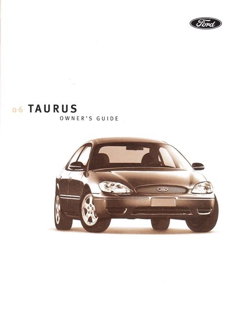 Ford Taurus 2006 Owneraeurtms Manual