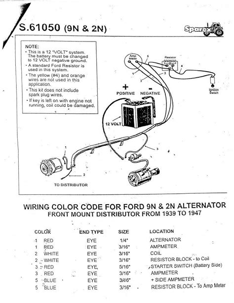 Ford Tractor 12v Generator Wiring Diagram