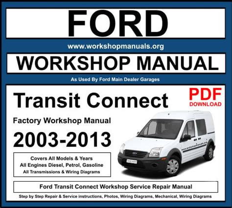 Ford Transit 2010 Connect Workshop Repair Service Manual 10102 Quality