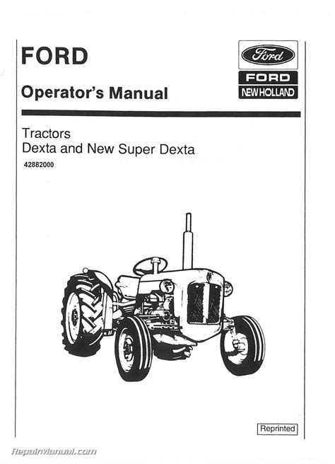 Fordson Dexta Tractor Workshop Repair Service Manual Pdf