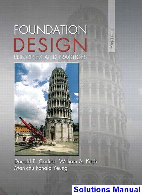 Foundation Design Coduto Solution Manual