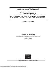 Foundation Of Geometry Solution Manual