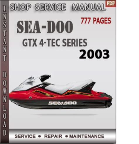 Free 2003 Gtx 4 Tech Seadoo Shop Manual