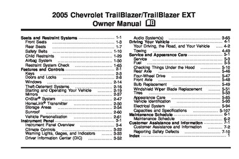 Free 2004 Chevrolet Trailblazer Owners Manual