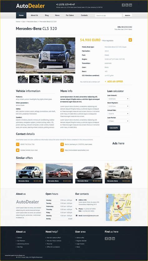 Free Auto Dealer Website Template