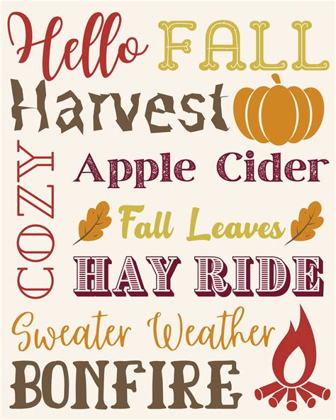 Free Autumn Printables