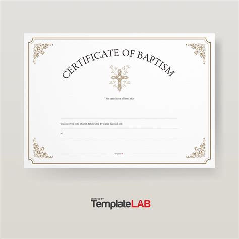 Free Baptism Certificate Template