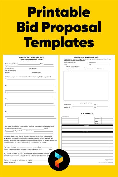 Free Bid Templates