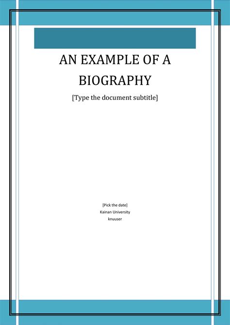 Free Biography Templates