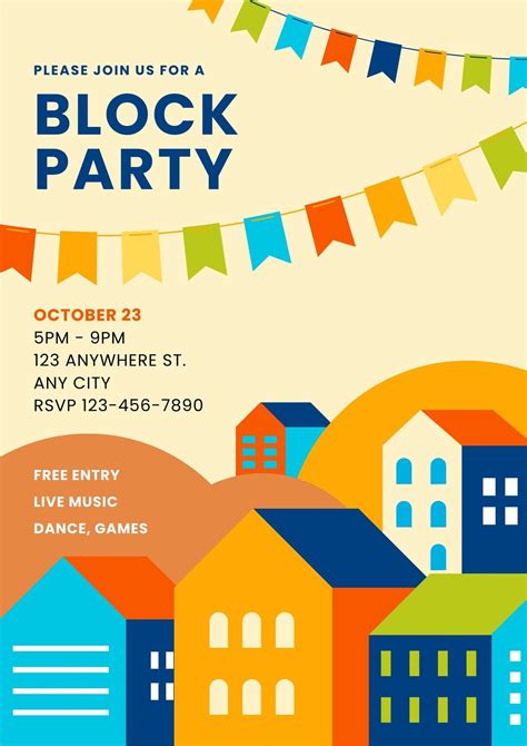 Free Block Party Flyer Template