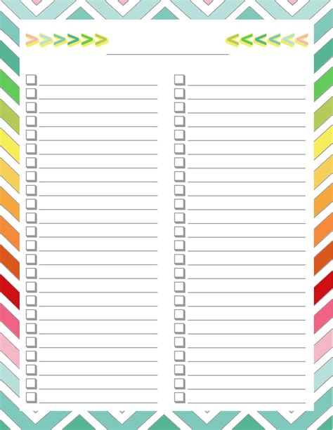 Free Checklist Printable