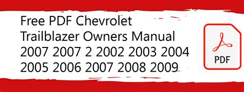 Free Chevy 2004 Trailblazer Service Manual File