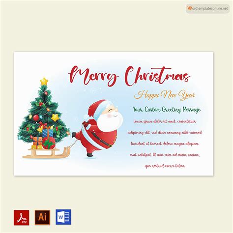 Free Christmas Card Templates For Word