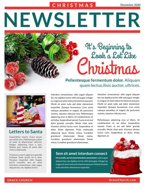 Free Christmas Newsletter Templates For Word