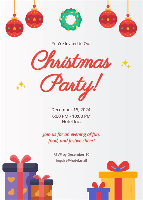 Free Christmas Party Invitation Template
