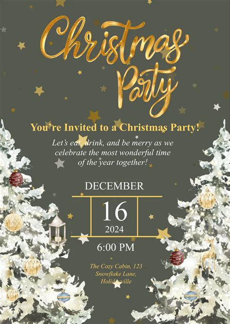 Free Christmas Party Invitation Templates