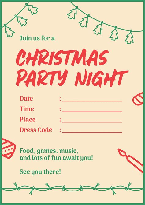 Free Christmas Party Invitations Templates