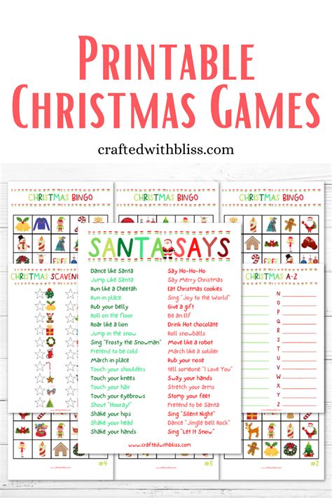 Free Christmas Printable Games