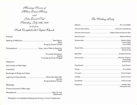 Free Church Program Template Word