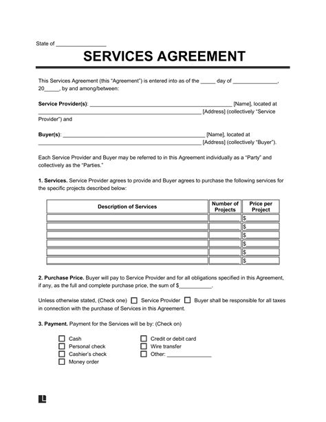 Free Contract Template For Services