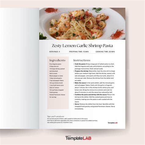 Free Cookbook Template