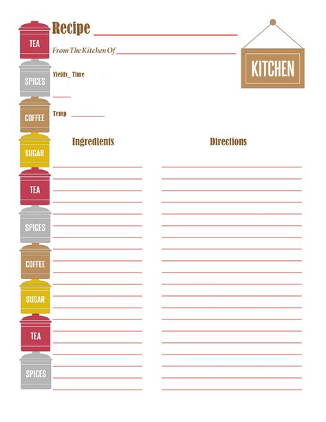 Free Cookbook Templates