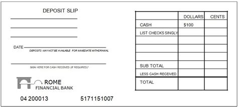 Free Deposit Slips Printable